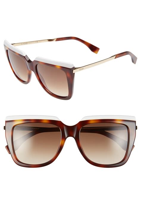 in transit fendi 53mm retro sunglasses|Fendi 53MM Square Sunglasses on SALE .